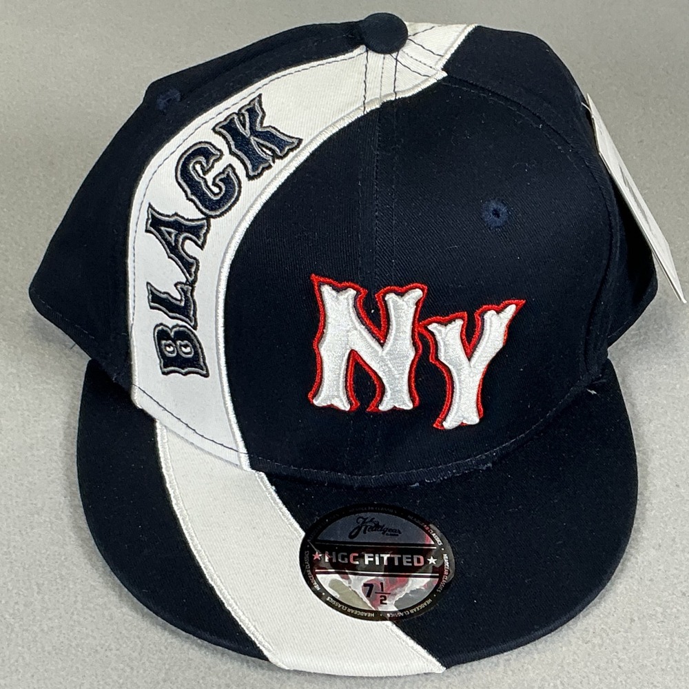 New York Yankees Fitted Hat 7‎ 1/2 Headgear Classics Navy White Cap NEW